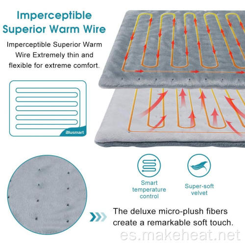 Almohadilla de calentamiento Sunbeam, almohadilla de calentamiento rápido ultra suave con control de temperatura preciso y diseño de apagado automático, alivia eficazmente el dolor